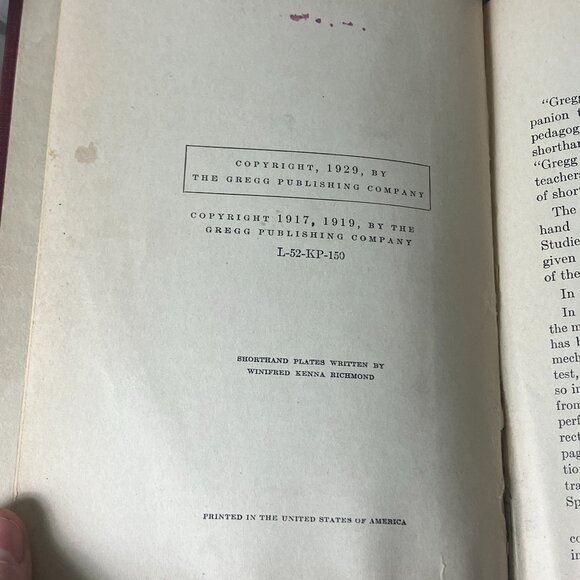 Antique Gregg Speed Studies Anniversary Edition by John Gregg 1929 - Picture 7 of 10